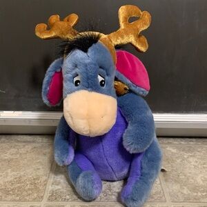 Disney‎ Store Exclusive Reindeer Eeyore Plush with Gold Antlers - Jingles